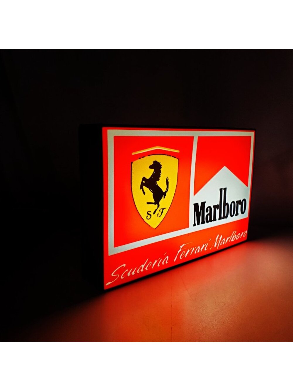 Scuderia Ferrari Marlboro LED Light Box – 10x7 USB Powered Racing Sign